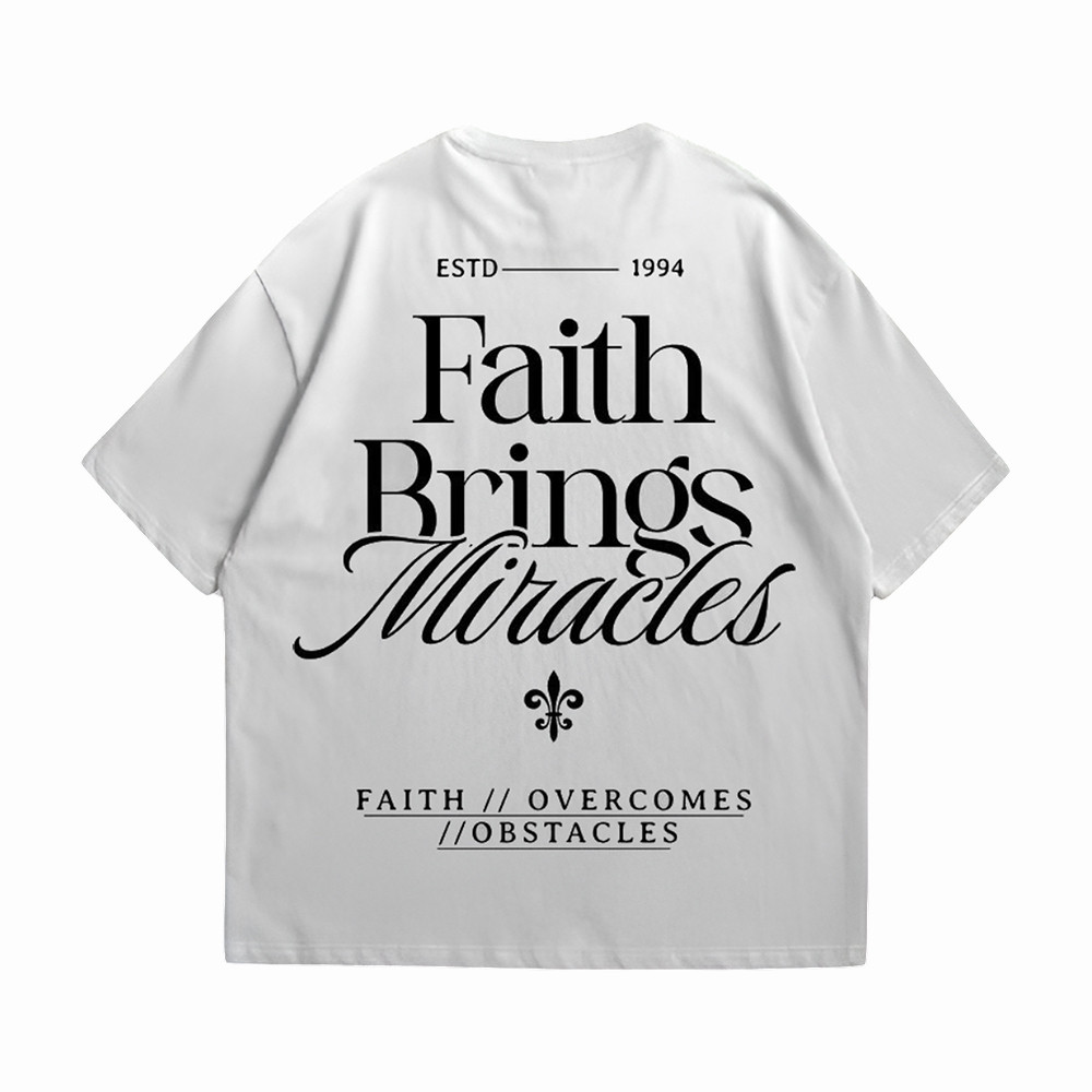 Faith Bring Miracles T-Shirt Faith Based Apparel Christian Thank You Gifts
