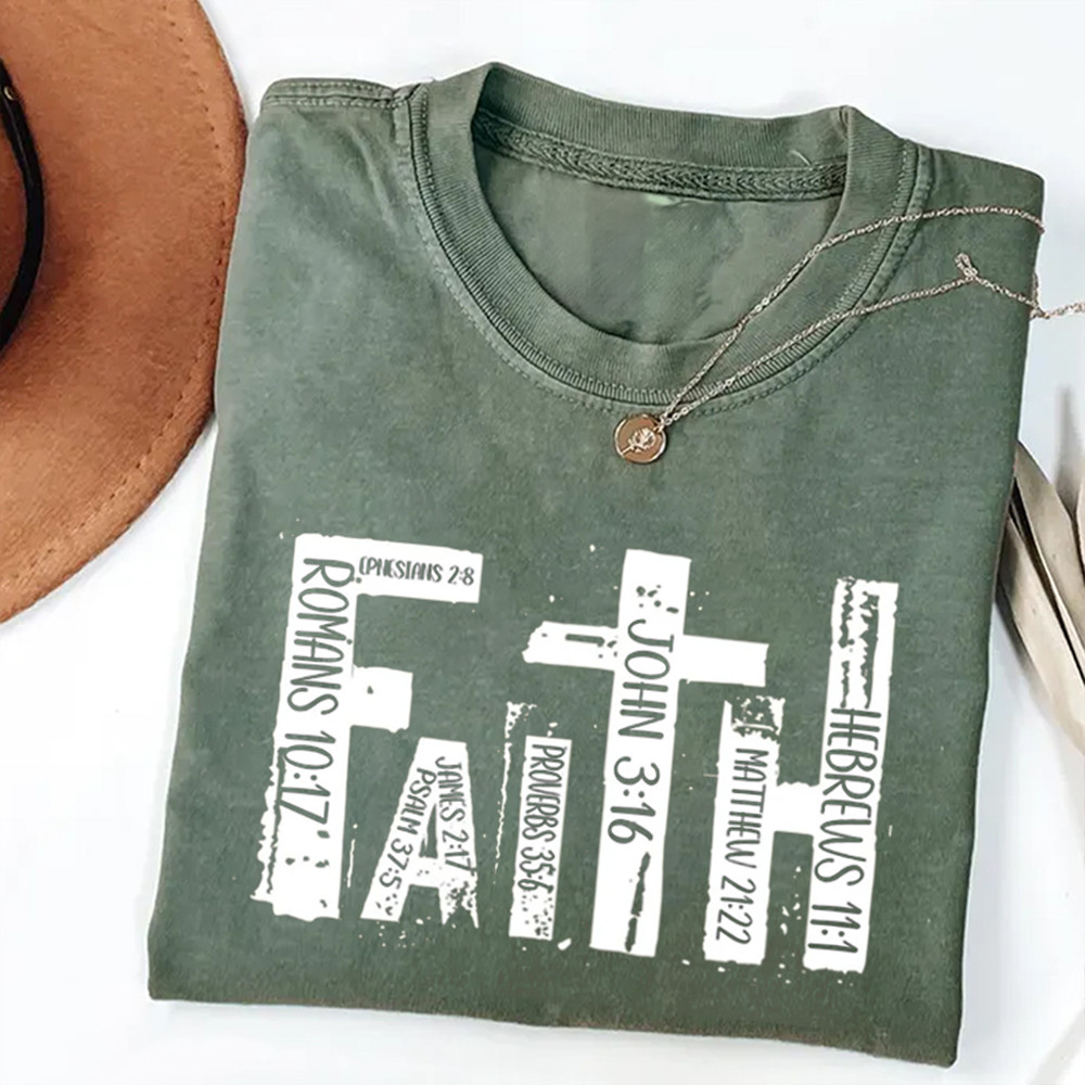 Faith Christian Graphic T-Shirt Bible Verse Shirt Best Present For Christians