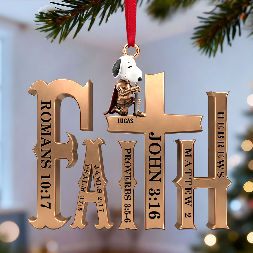 Faith Christmas Ornament - Personalized Gifts For Christians - Festive Holiday Keepsake Gift