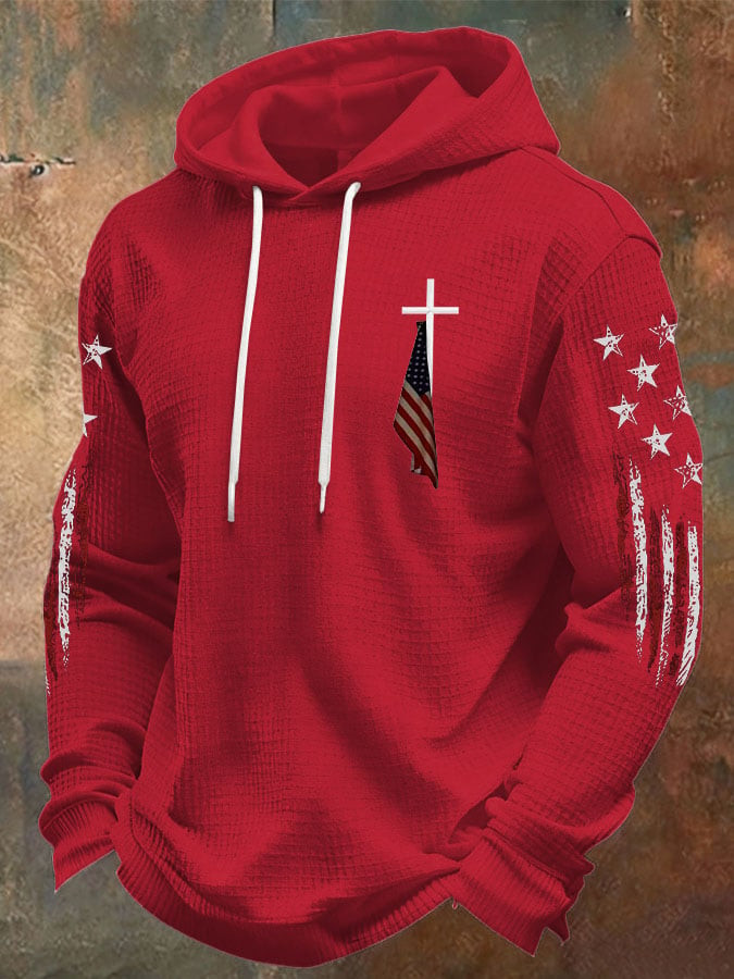 Faith Cross American Flag Hoodie Patriot Clothing Store Best 4Th Of July Gifts