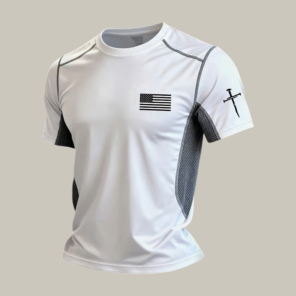 Faith Cross And American Flag T-Shirt Faith Based Shirt Good Gift For Christians