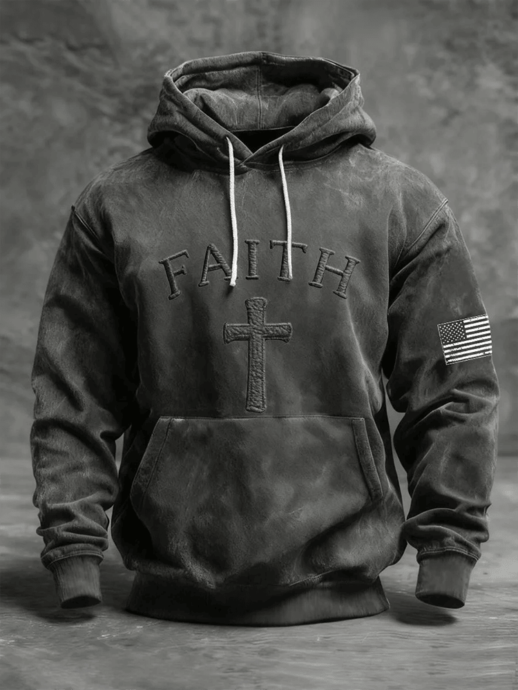 Faith Cross Casual Christian Hoodie Clothing Gift For Jesus Lovers
