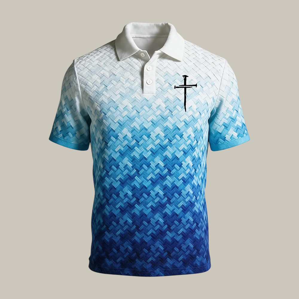 Faith Cross Graphic Design Polo Shirt God Is Good Shirt Cool Present For Christians