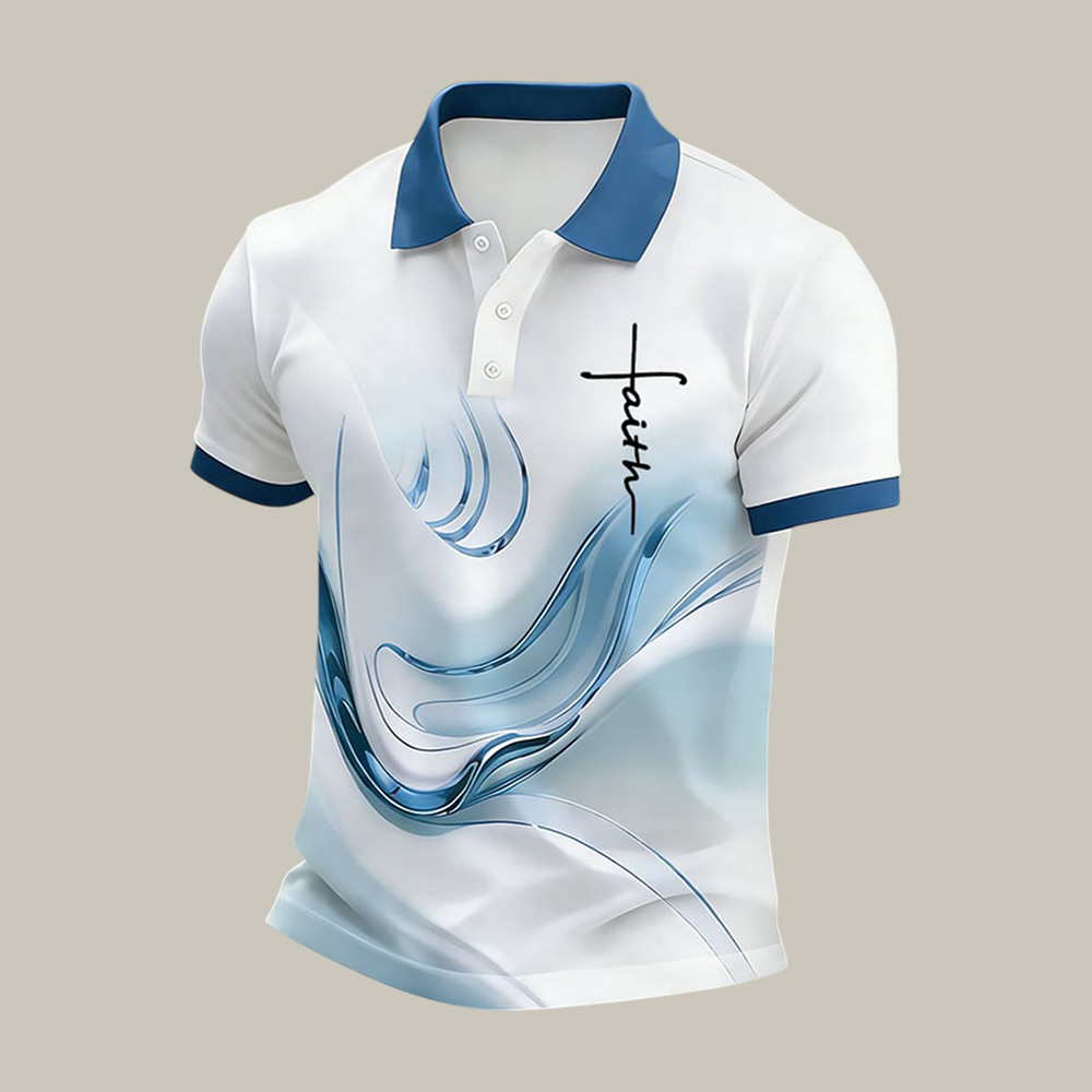 Faith Cross Graphic Design Polo Shirt God Is Good Shirt Unique Gift For Dad Birthday