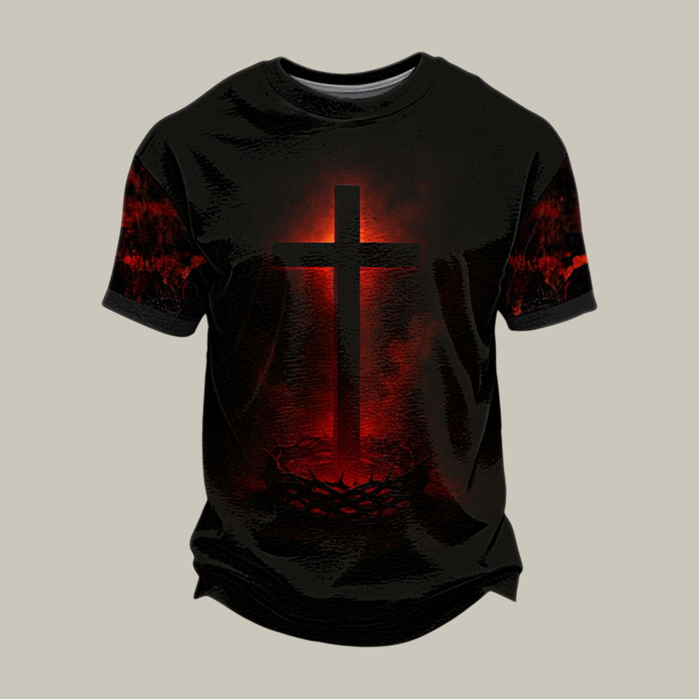 Faith Cross Graphic Design T-Shirt God Is Good Shirt Best Present For Husband