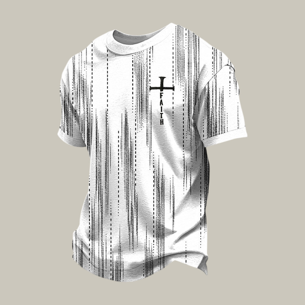 Faith Cross Graphic T-Shirt Christian Clothes Faith Gift For Husband Birthday