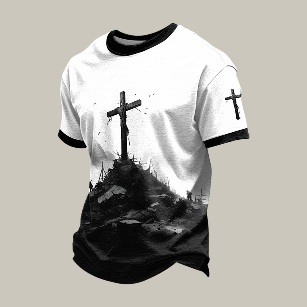 Faith Cross Graphic T-Shirt God Is Good Shirt Christian Present For Father's Day