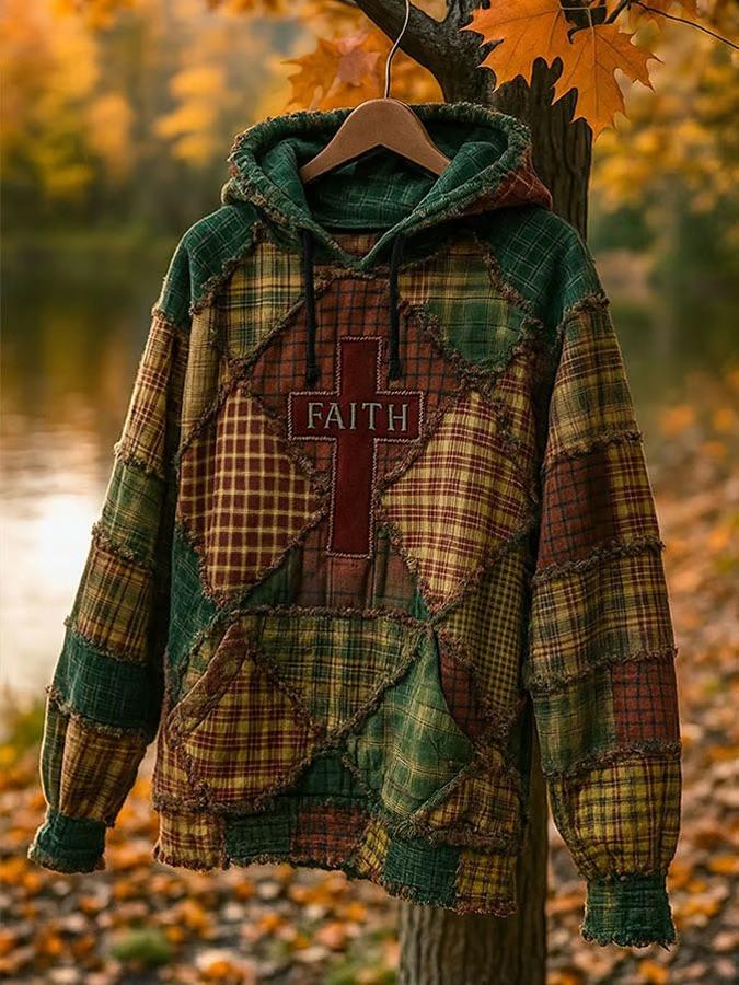 Faith Cross Hoodie Autumn Christian Apparel Cozy Seasonal Gift For Believers Ideas