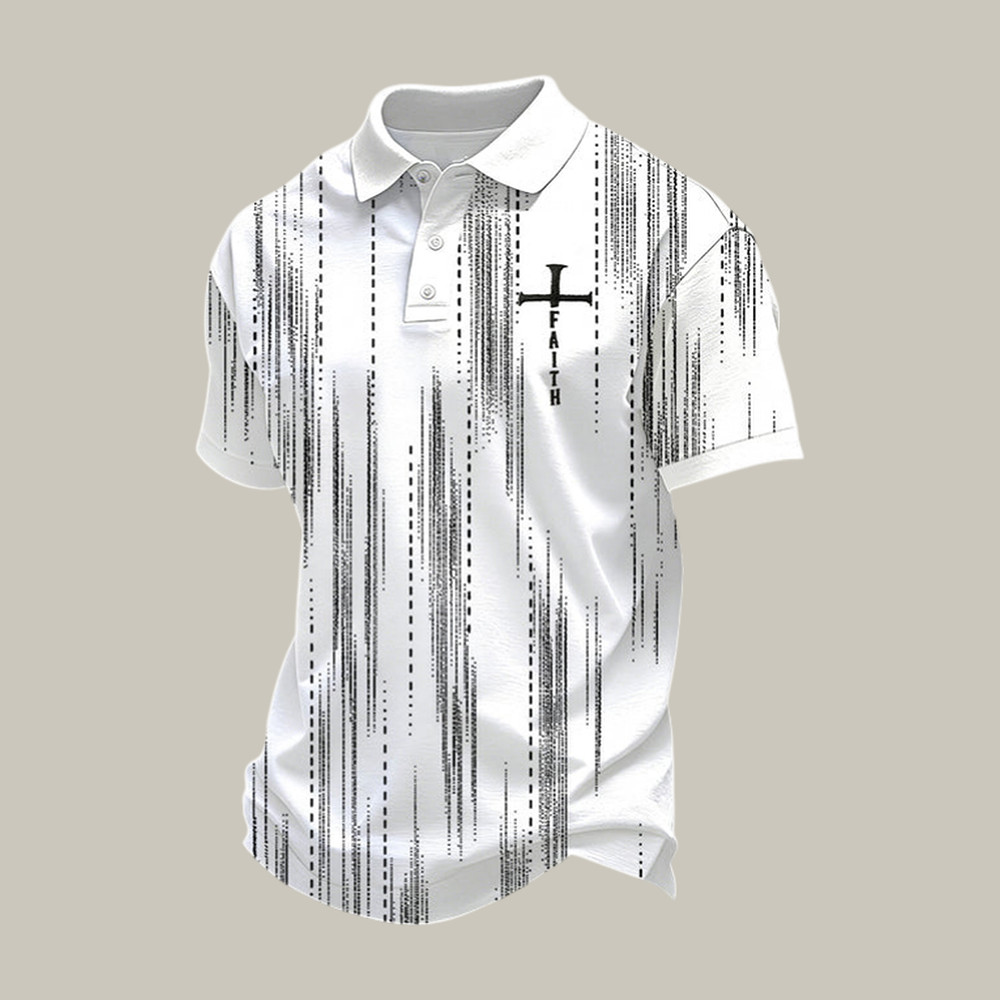 Faith Cross Polo Shirt God Is Good Shirt Best Christians Present For Father's Day