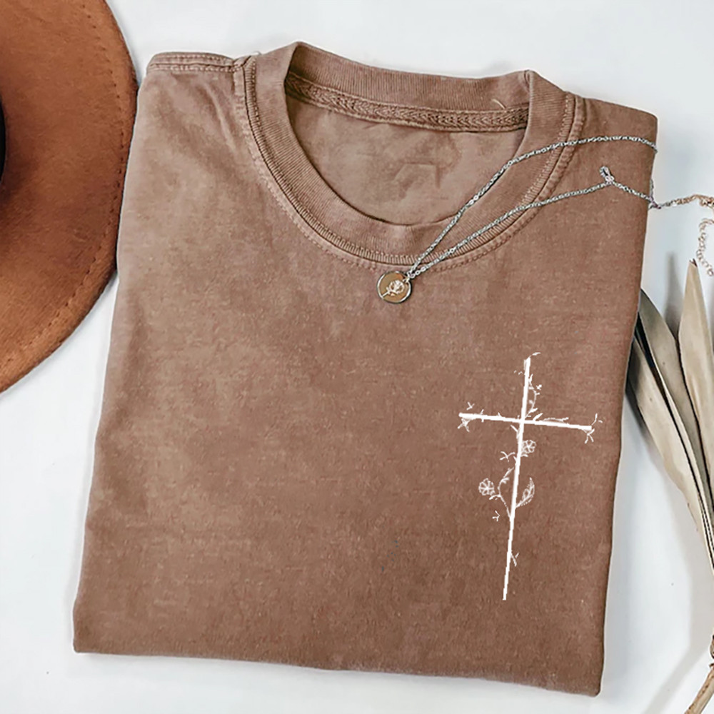 Faith Cross Vintage T-Shirt Christian Graphic Tee Best Present For Christians