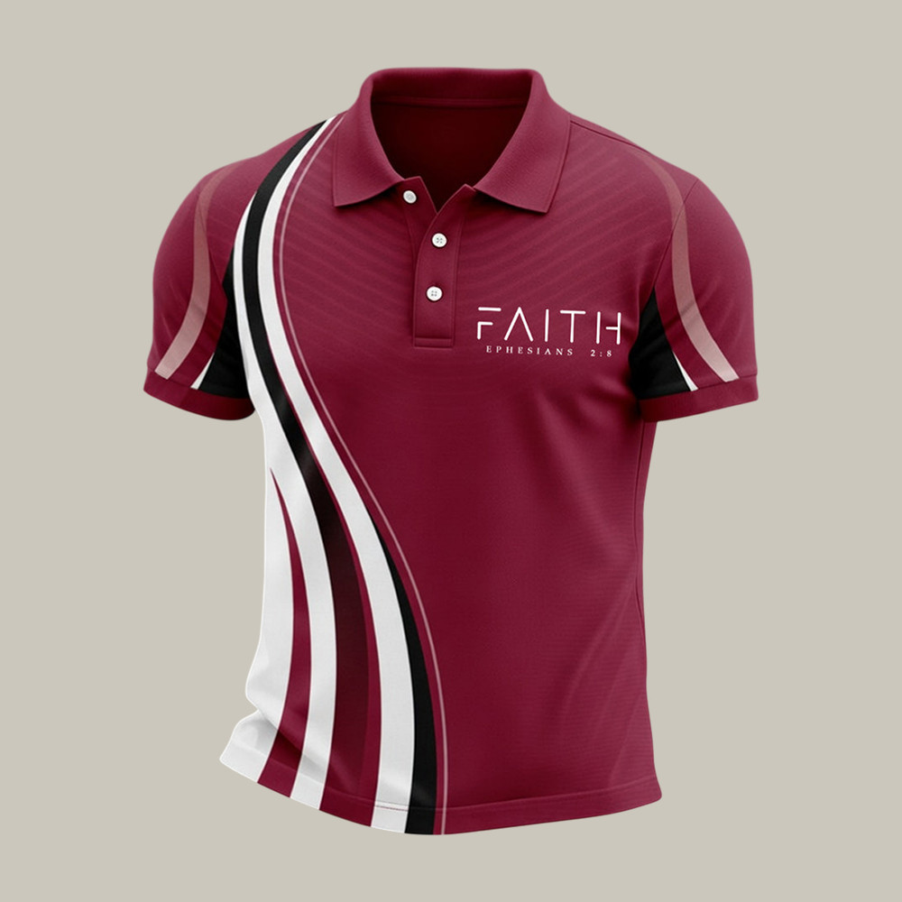 Faith Ephesians Polo Shirt Bible Verse Faith Over Fear Shirt Present Idea For Husband