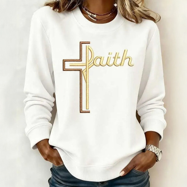 Faith Graphic Sweatshirt Faith In Jesus Clothing Religous Gift For Mother's Day