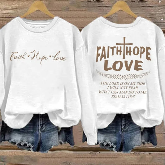 Faith Hop eLove Holy Cross Graphic Sweatshirt Faith In Jesus Apparel Present Idea For Mother