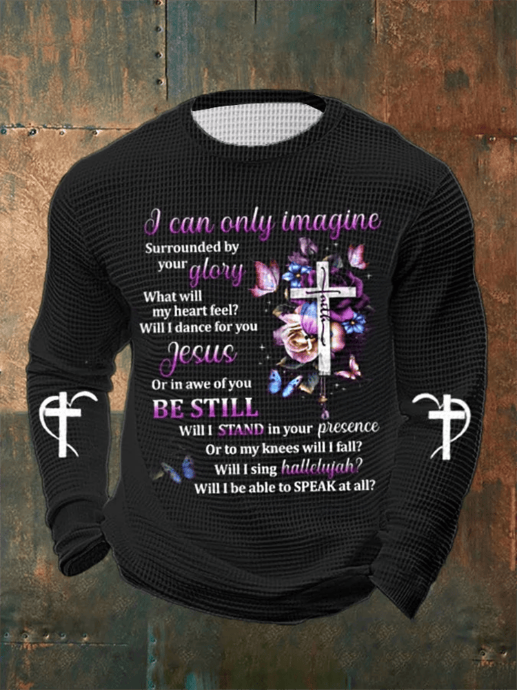 Faith I Can Only Imagine Waffle Long Sleeve Shirt Apparel Unique Christian Gifts For Him
