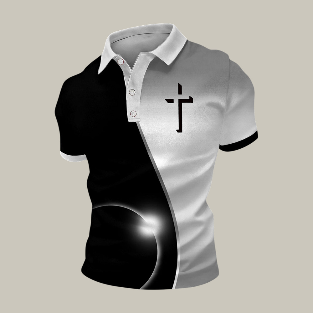 Faith In Jesus Holy Cross Polo Shirt God Is Good Shirt Best Gift For Christians