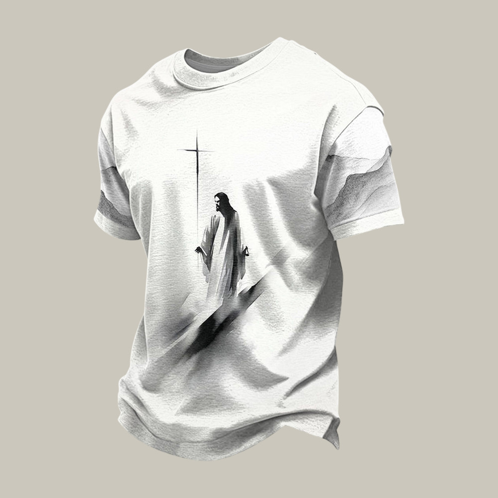 Faith Jesus Portrait T-Shirt Jesus Apparel God Is Good Shirt Present Idea For Christians