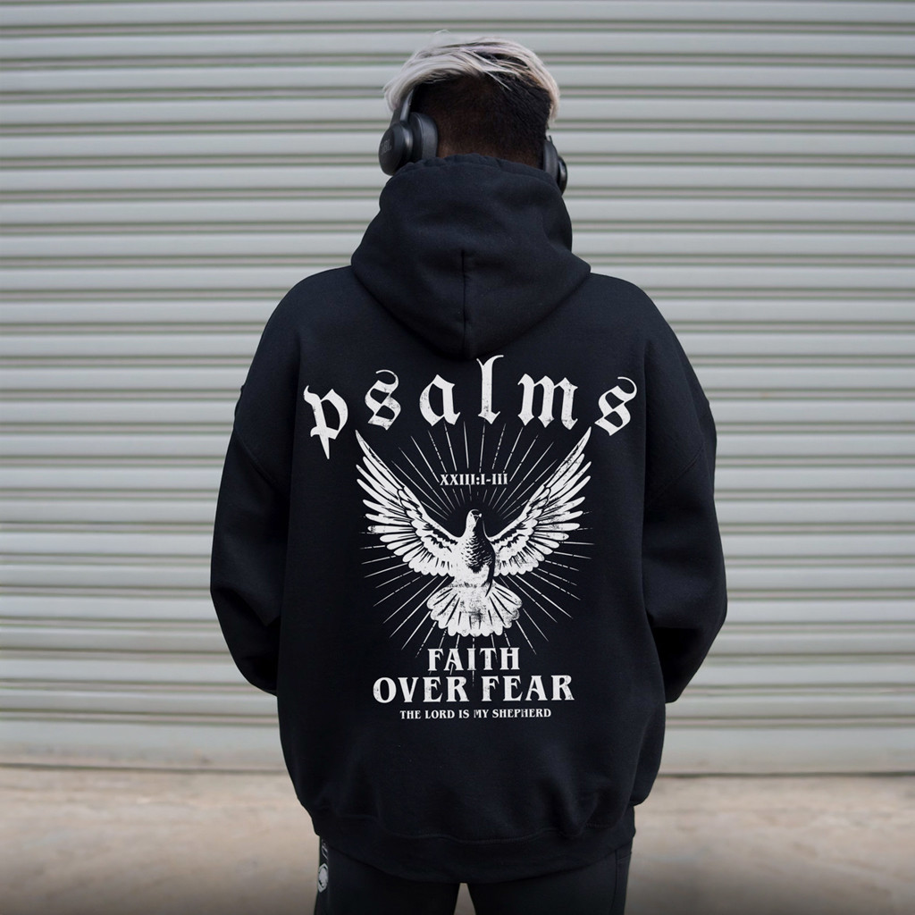 Faith Over Fear Bible Verse Hoodie The Lord Is My Shepherd Hoodie Christian Gifts Faith Over Fear Bible Verse Hoodie The Lord Is My Shepherd Hoodie Christian Gifts