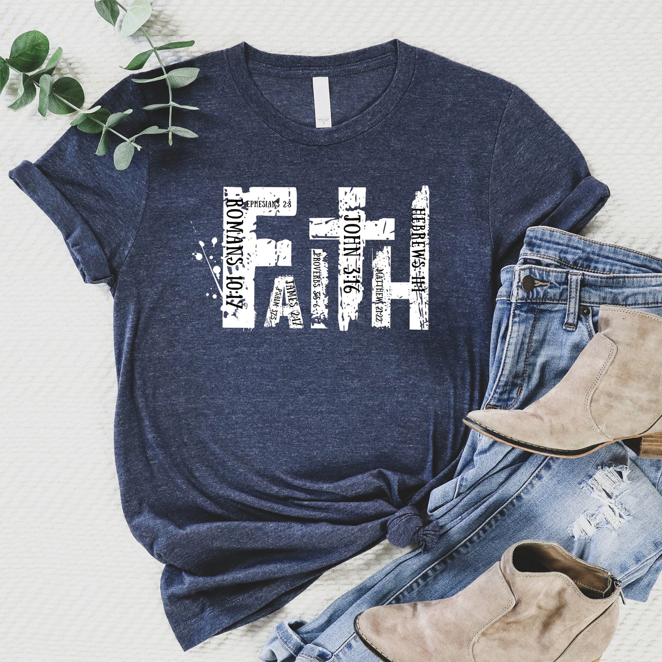 Faith T-Shirt Christian Faith Apparel Inspirational Simple Best Gift For Believers