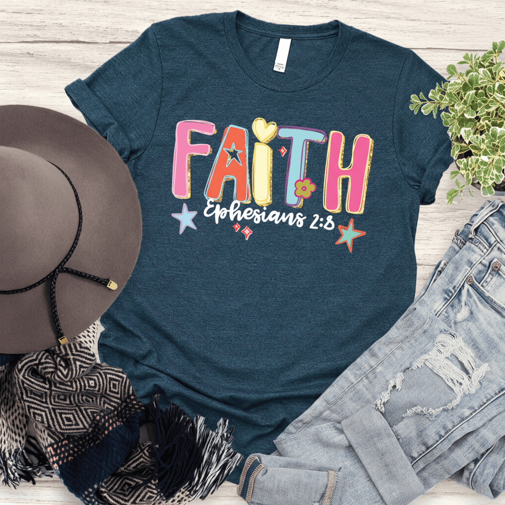 Faith T-Shirt Christian Faith Apparel Inspirational Simple Best Gift For Believers