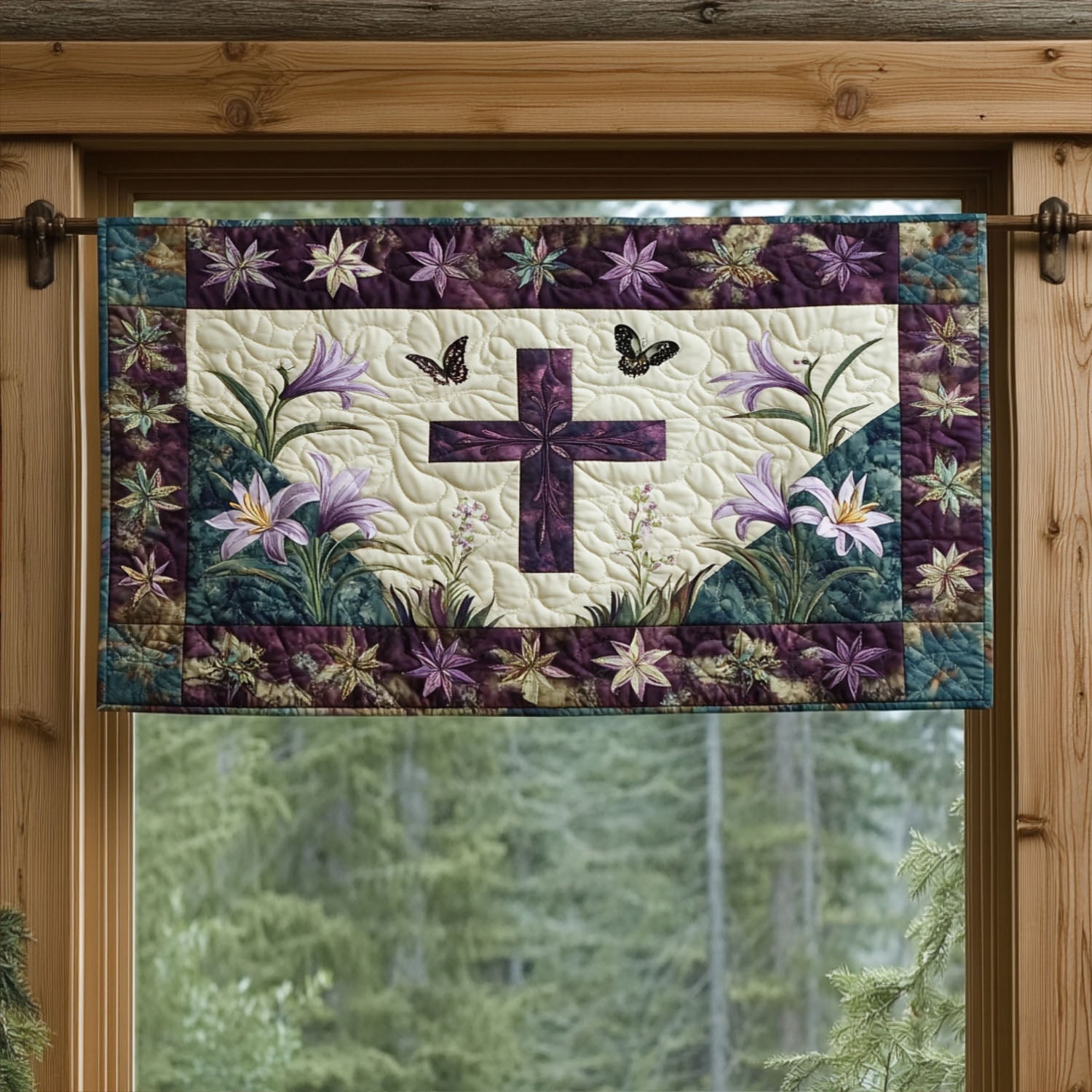 Faithful Beauty Quilted Valance Window Valances For Bedroom Good Gifts For Mom