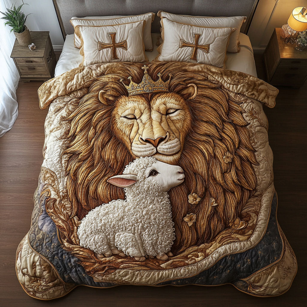 Faithful Guardian Quilted Bedding Set Bedroom Decorations Faith Based Christmas Gifts