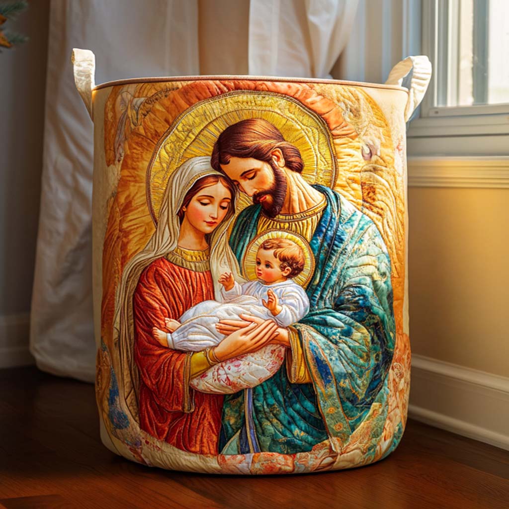 Faithful Heart Quilted Laundry Basket Merch For Him