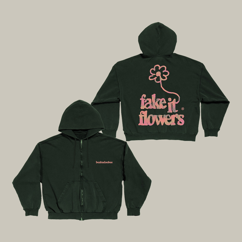 Fake It Flowers Beabadoobee Zip Hoodie Music Apparel Beabadoobee Lover Present