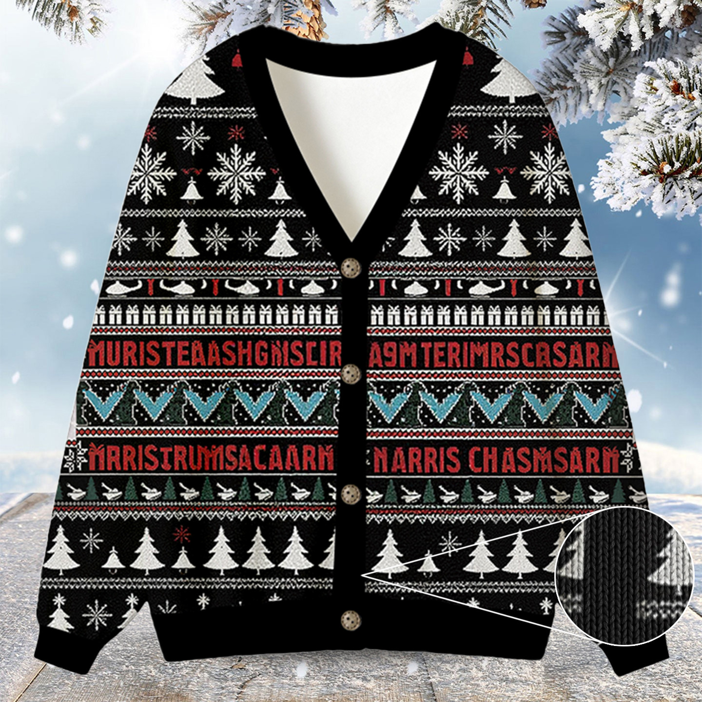 Falalala Godzilla Godzilla Christmas Ugly Cardigan Funny Xmas Clothing Christmas Gift For Son
