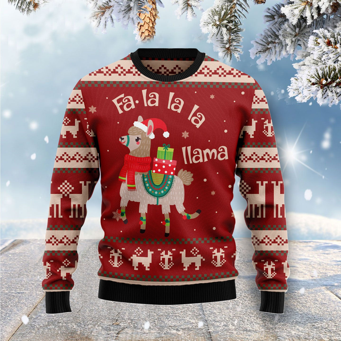 FaLaLaLlama Ugly Christmas Sweater