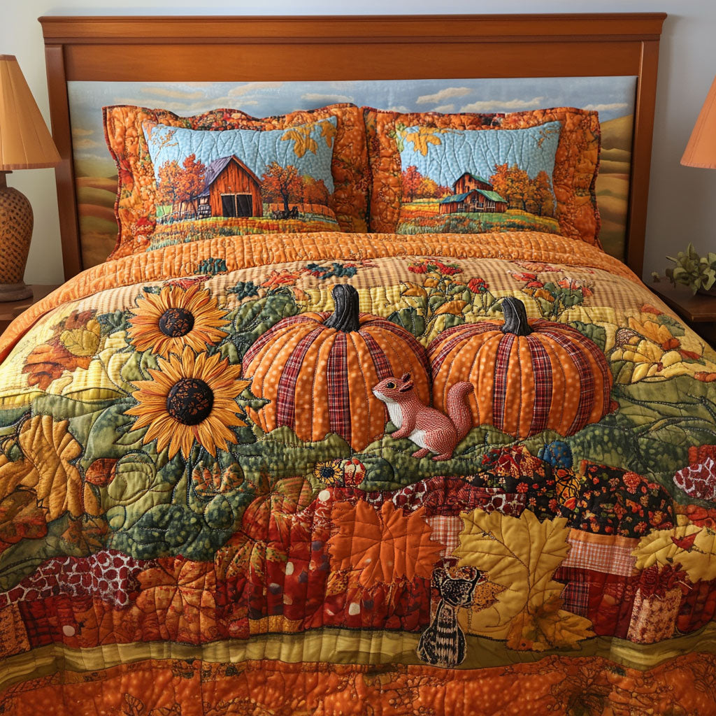 Fall at the Farm Quilted Bedding Set Bed Room Decoration Autumn Gifts For Friends