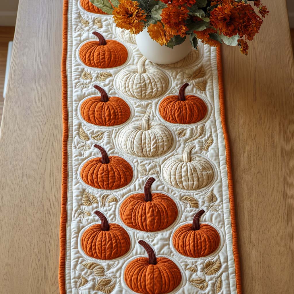 Fall Cozy Haven Quilted Table Runner Autumn Table Cover Family Holiday Gifts