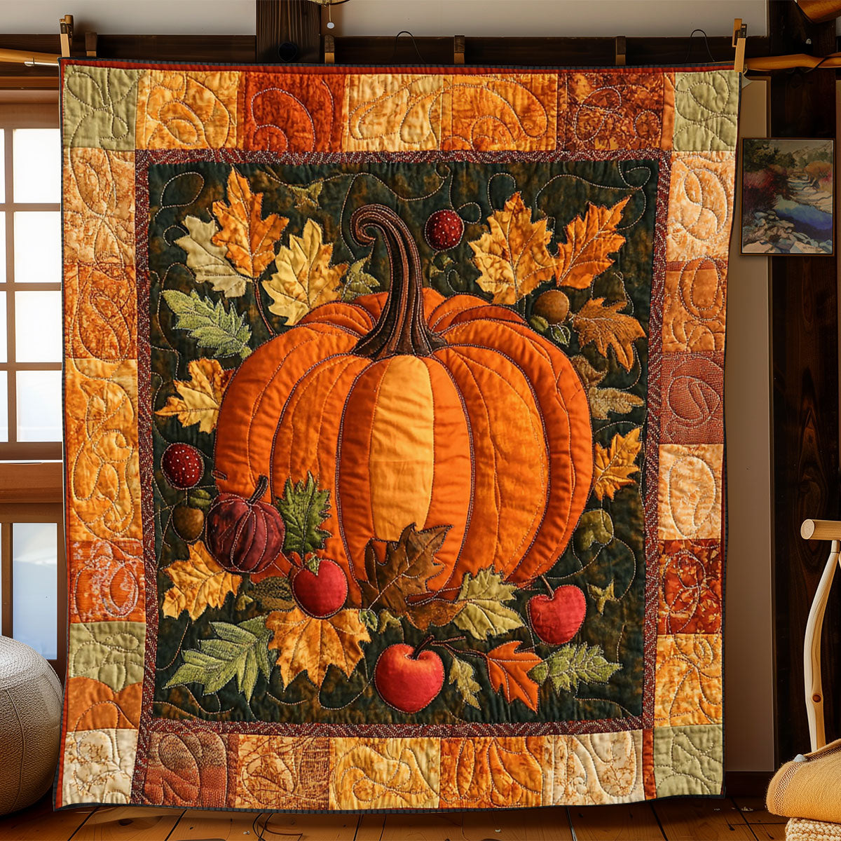 Fall Feast Quilt Ultra-Soft Quilt Blanket for Hotel-Like Experience