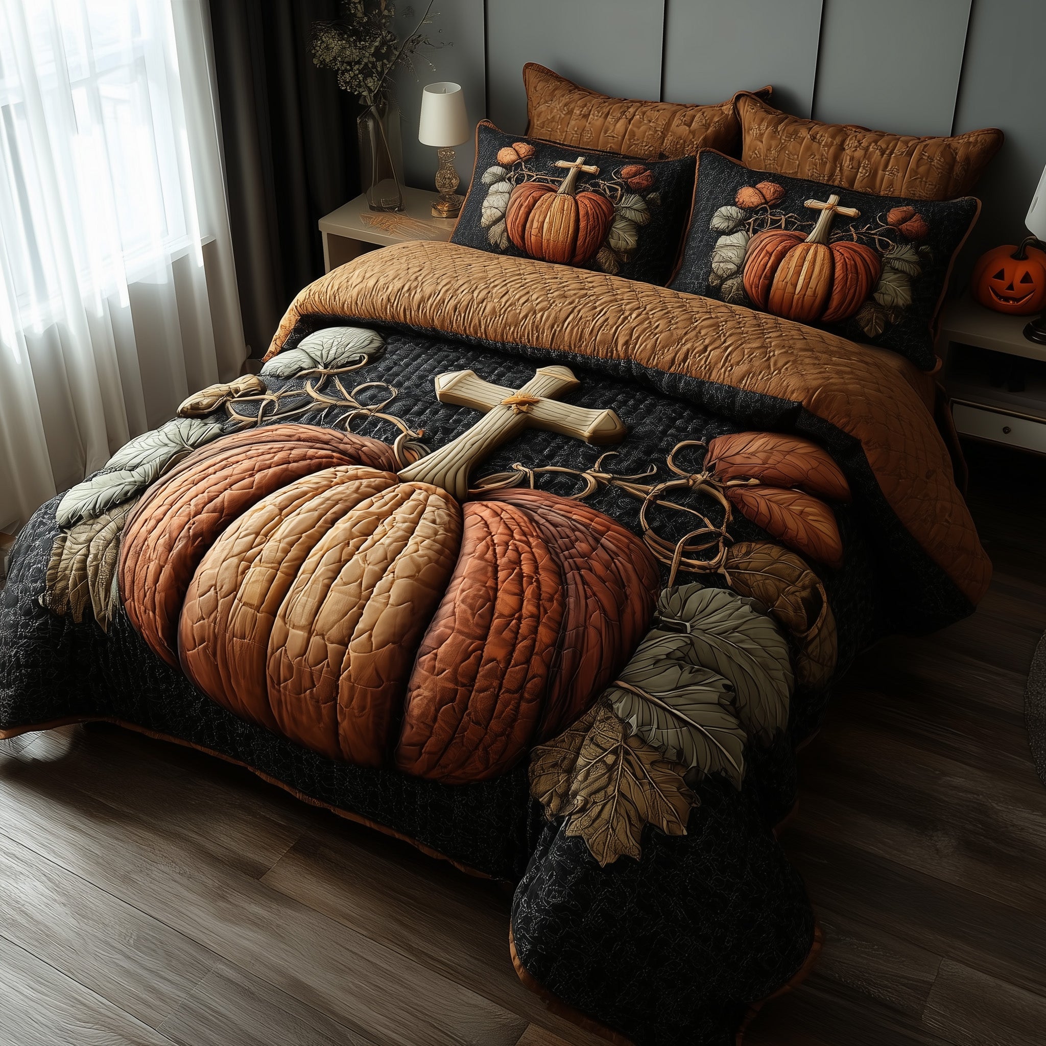 Fall For Jesus Quilted Bedding Set Anniversary Gift
