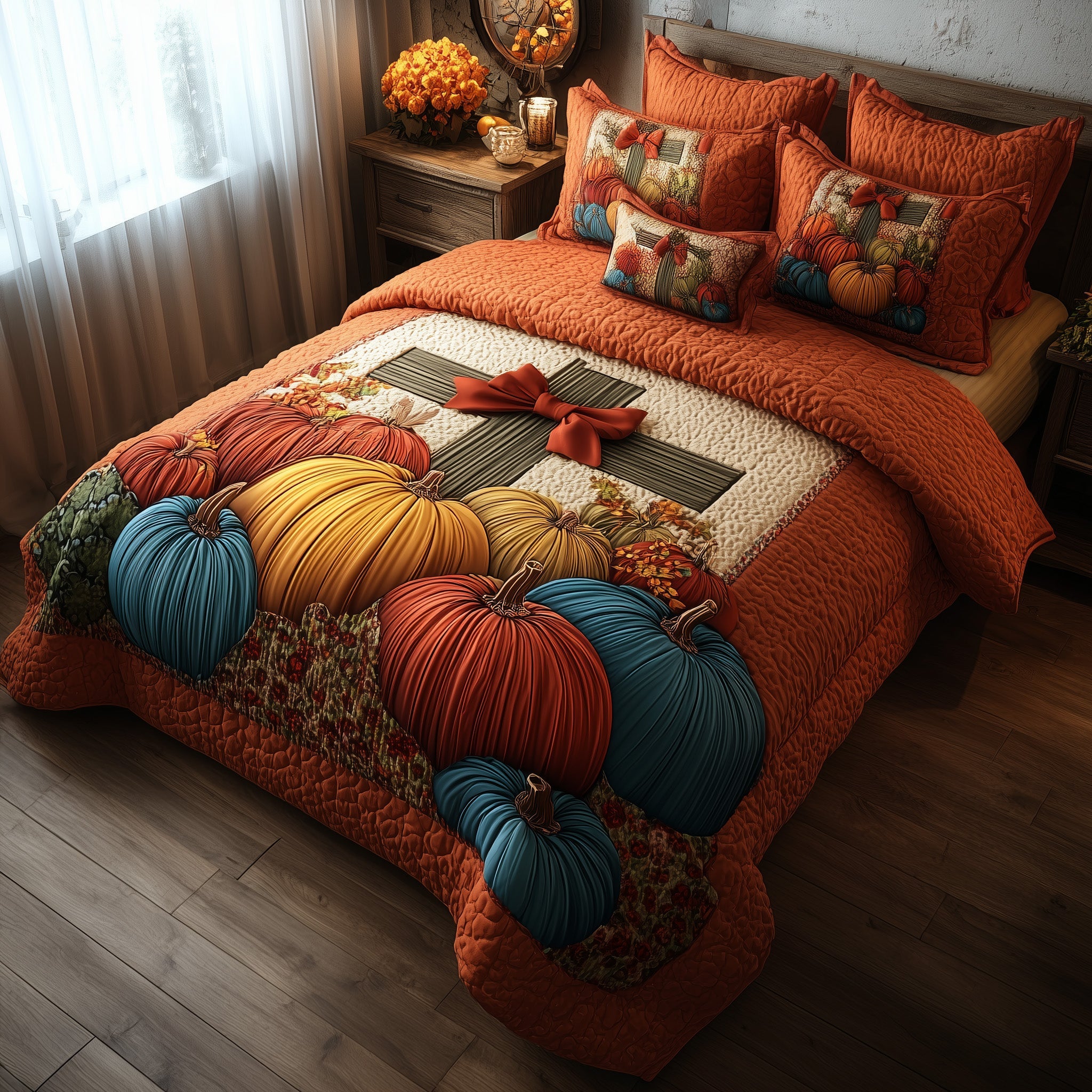 Fall For Jesus Quilted Bedding Set Birthday Gift