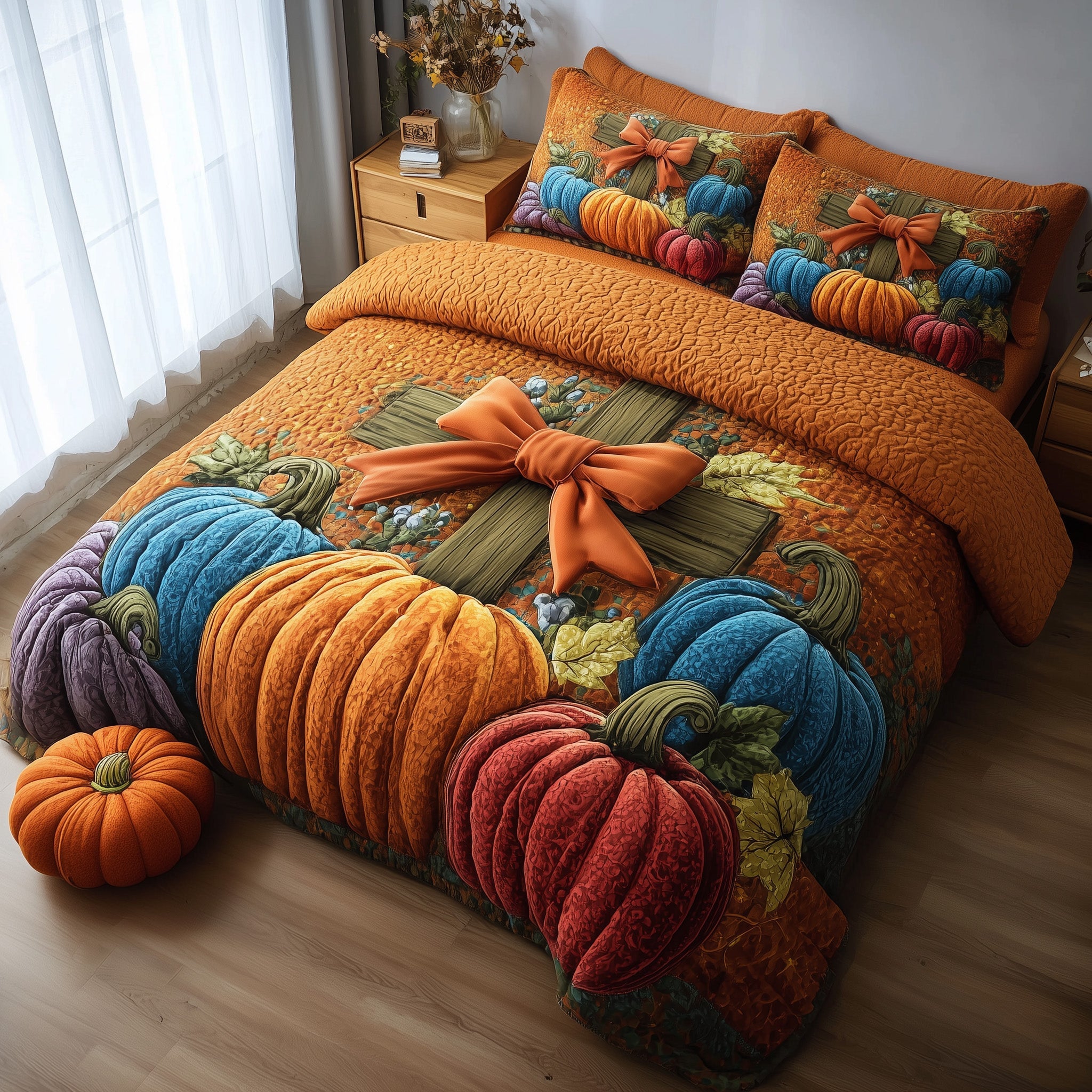 Fall For Jesus Quilted Bedding Set For Family