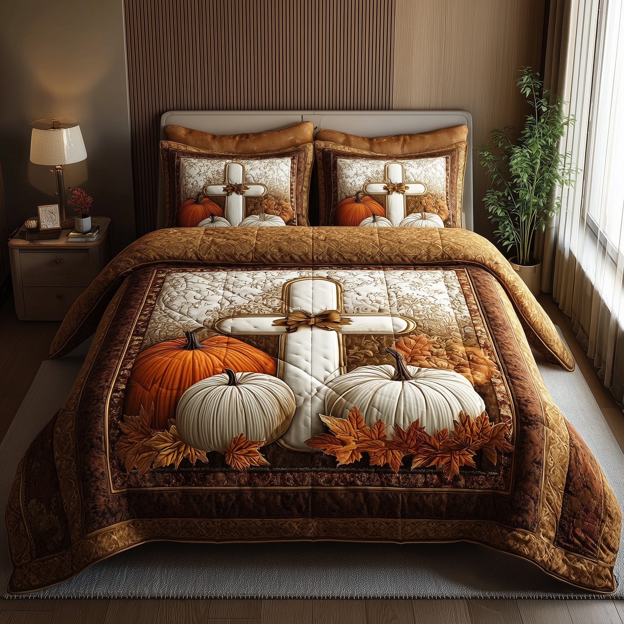 Fall For Jesus Quilted Bedding Set For Kids