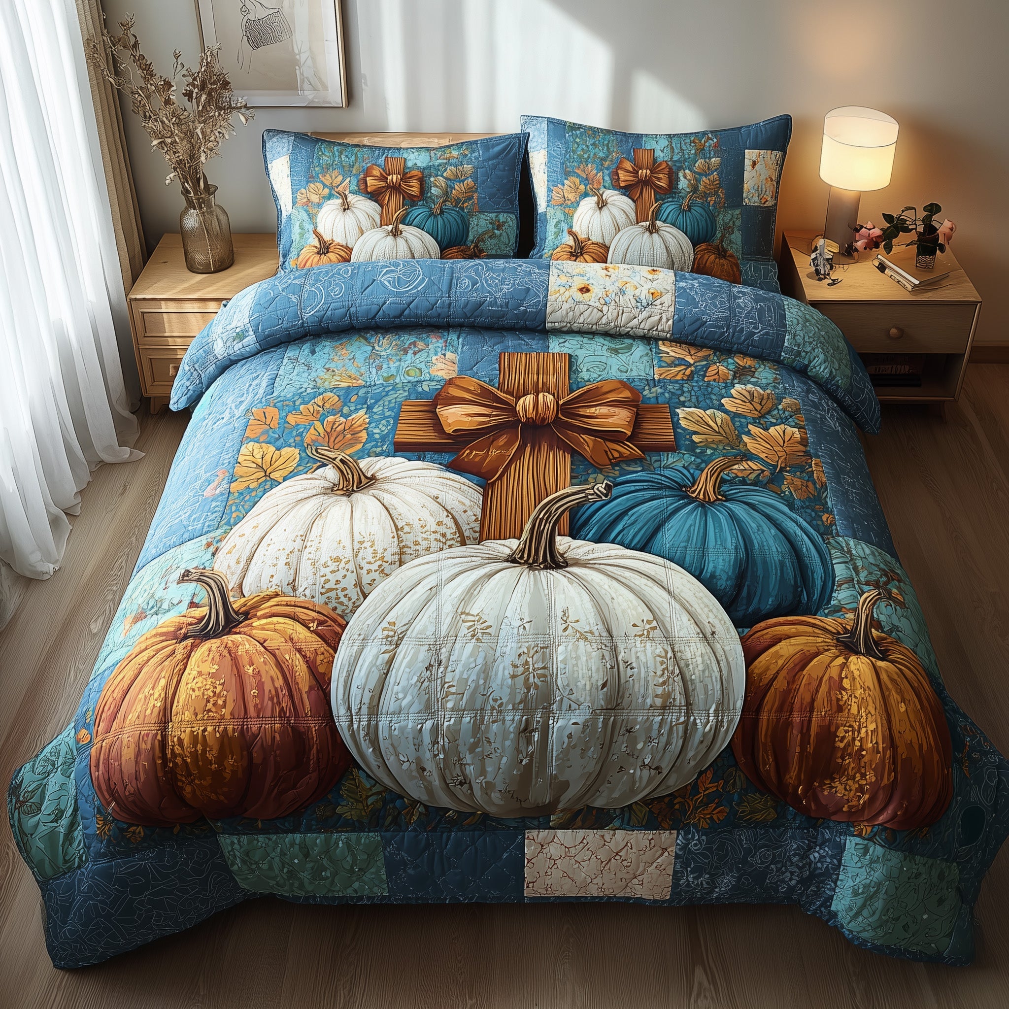 Fall For Jesus Quilted Bedding Set Hypoallergenic