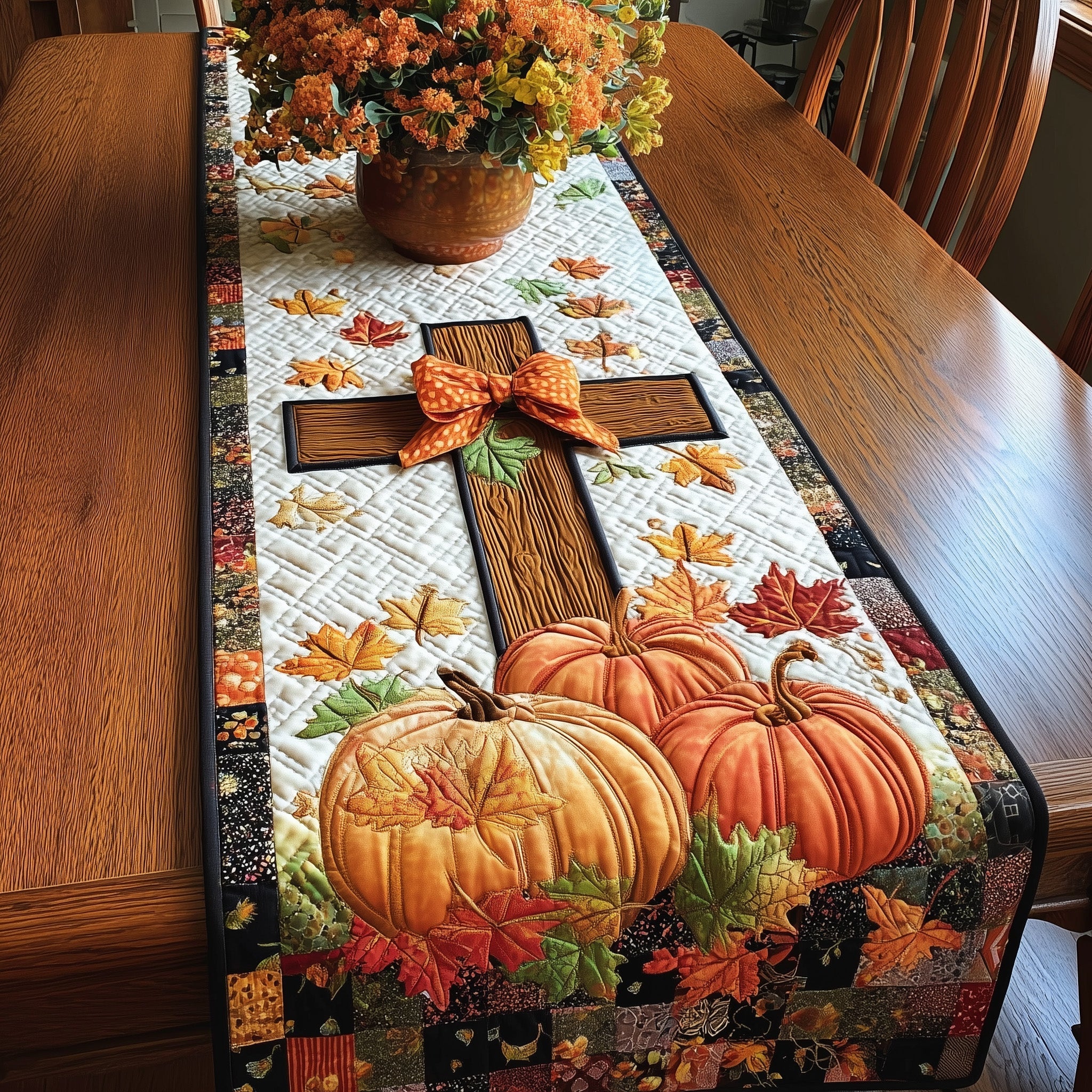Fall For Jesus Quilted Table Runner Christmas Table Runner Gift Idea