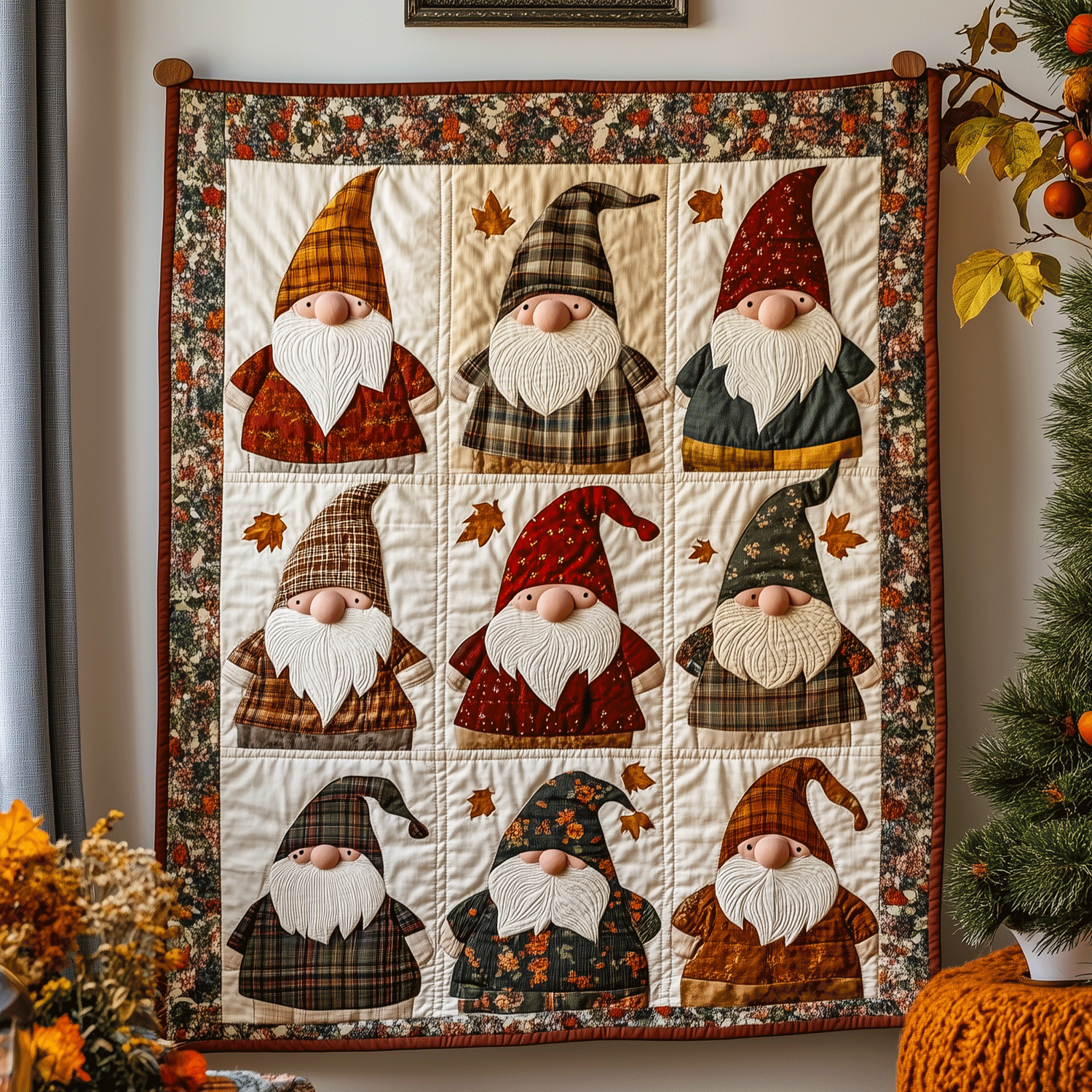 Fall Gnomes Quilted Blanket Gift Ideas For Fall