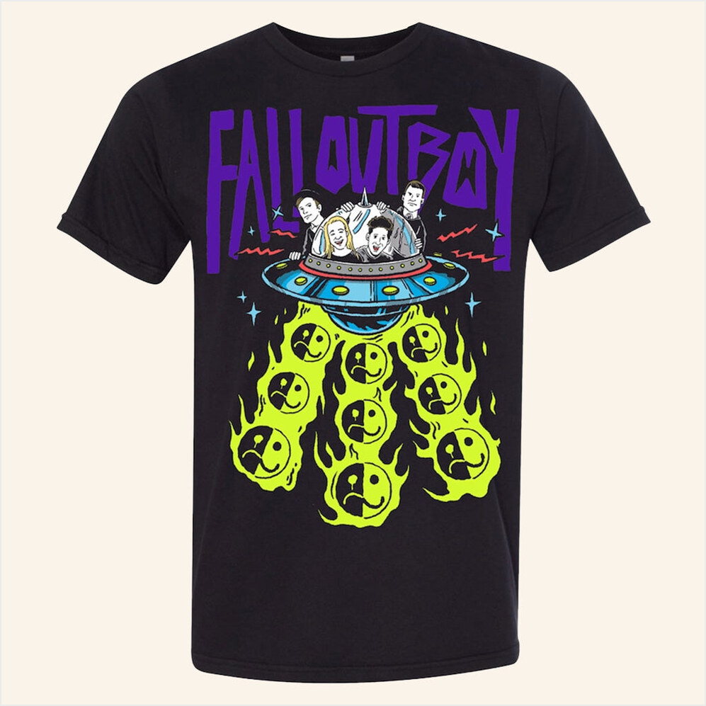Fall Out Boy Merch Black T-Shirt Best Birthday Gifts For Music Lovers Gifts For Besties