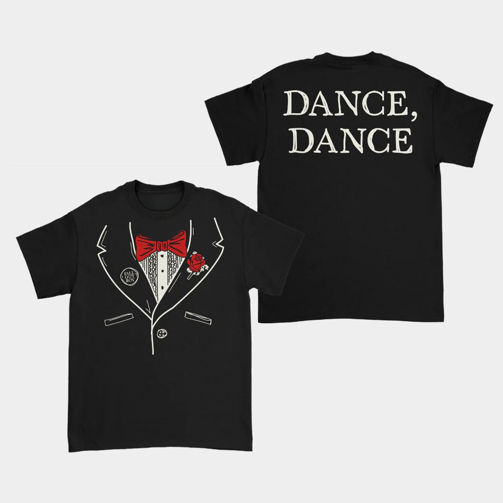 Fall Out Boy Merch Dance Dance Tuxedo T-Shirt Birthday Gift For Rock Band Fans