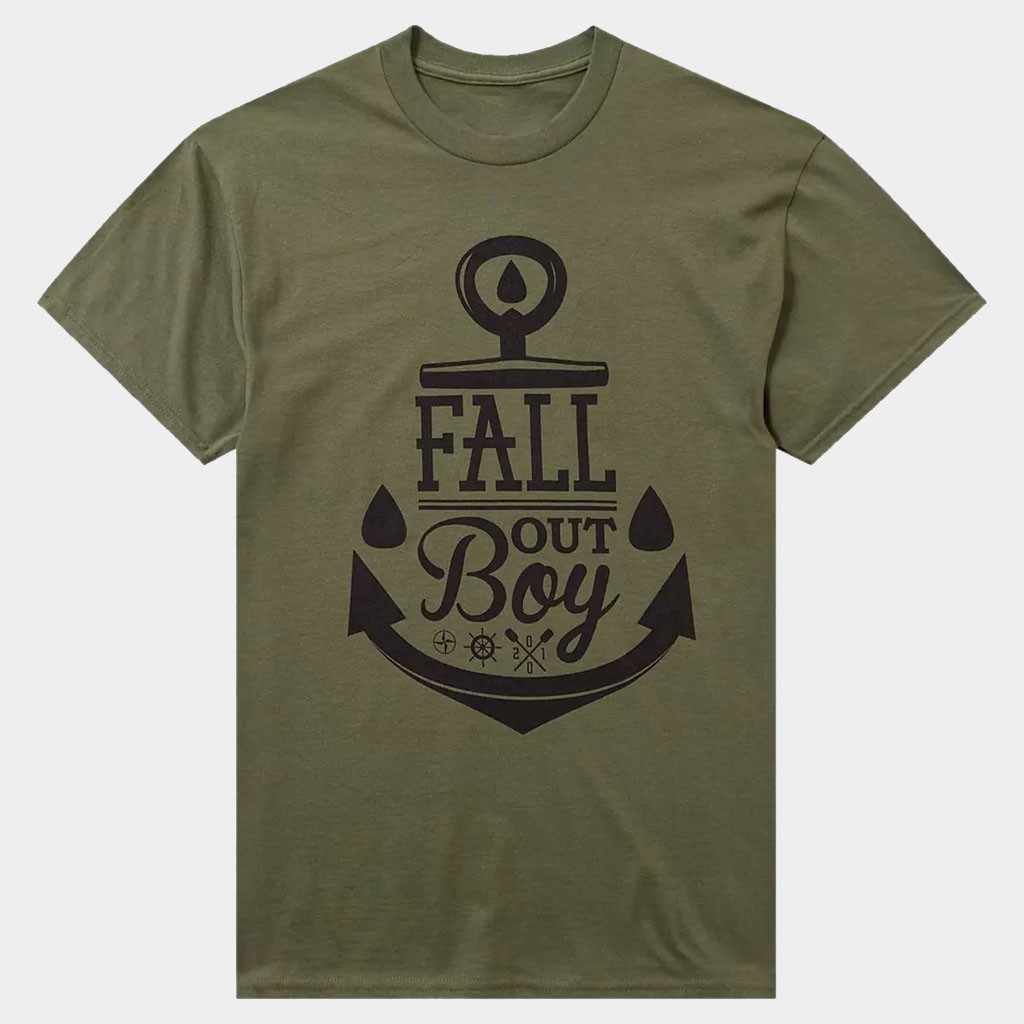 Fall Out Boy Merch Fall Out Boy Green Anchor T-Shirt Birthday Gift For Brother