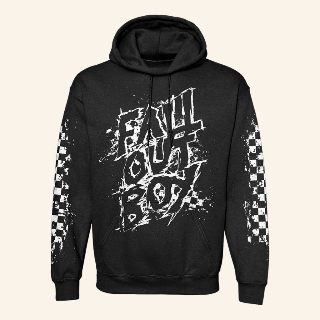Fall Out Boy Merch Scratch Logo Hoodie Birthday Present For Him Fall Out Boy Merch Scratch Logo Hoodie Birthday Present For Him