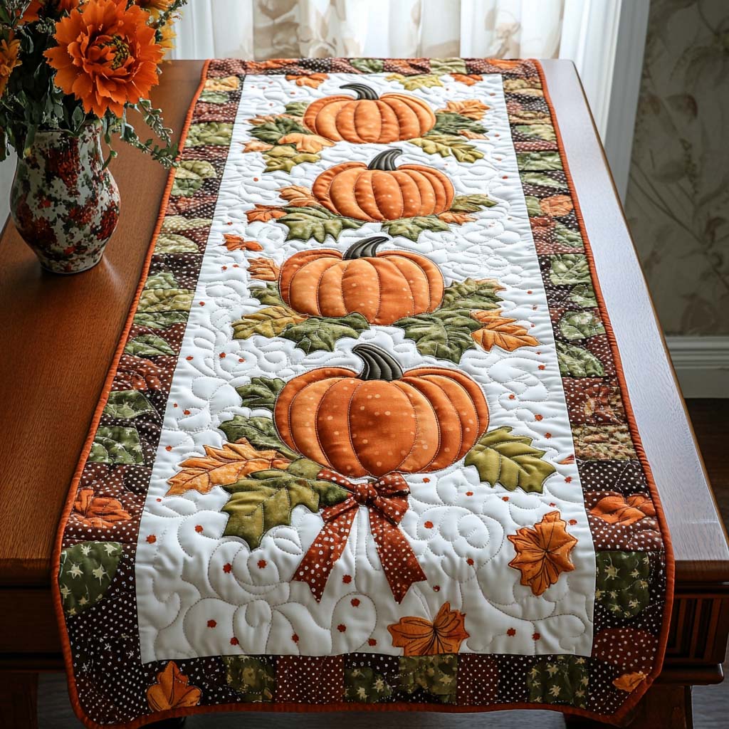 Fall Rustic Heart Quilted Table Runner Fall Table Runner Decor Gifts For Friends