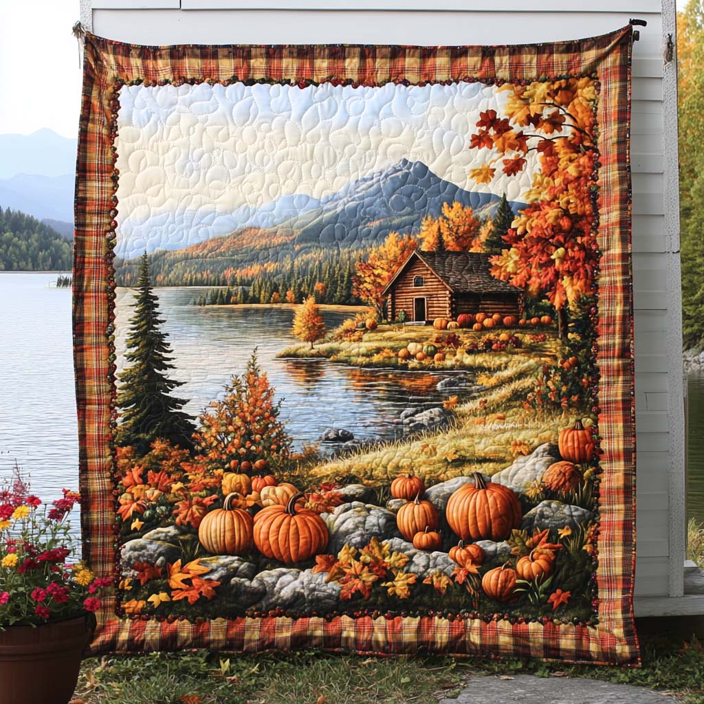 Fall Sunset Field Quilted Blanket Fall Cozy Blankets Native American Mom Gifts