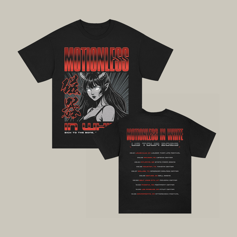 Fall Tour Dates Motionless In White T-Shirt Music Concert Tee Cool Gift For Fans