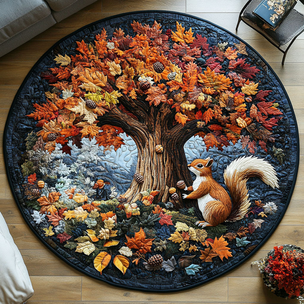 Fall Vibes Quilted Round Mat Entryway Design Ideas Christmas Gifts For Farmer Dad