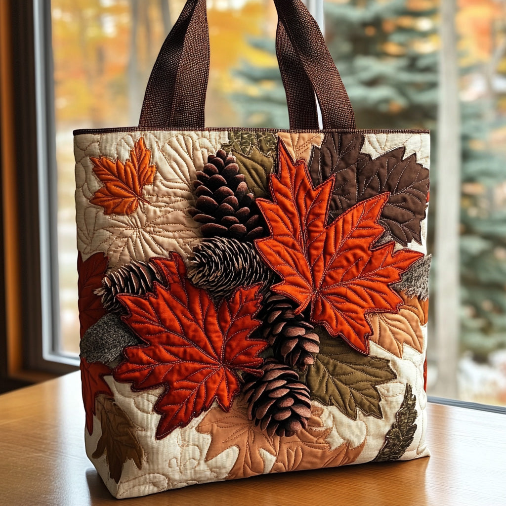 Falling Charm Quilted Tote Bag Fall Autumn Gifts For Her