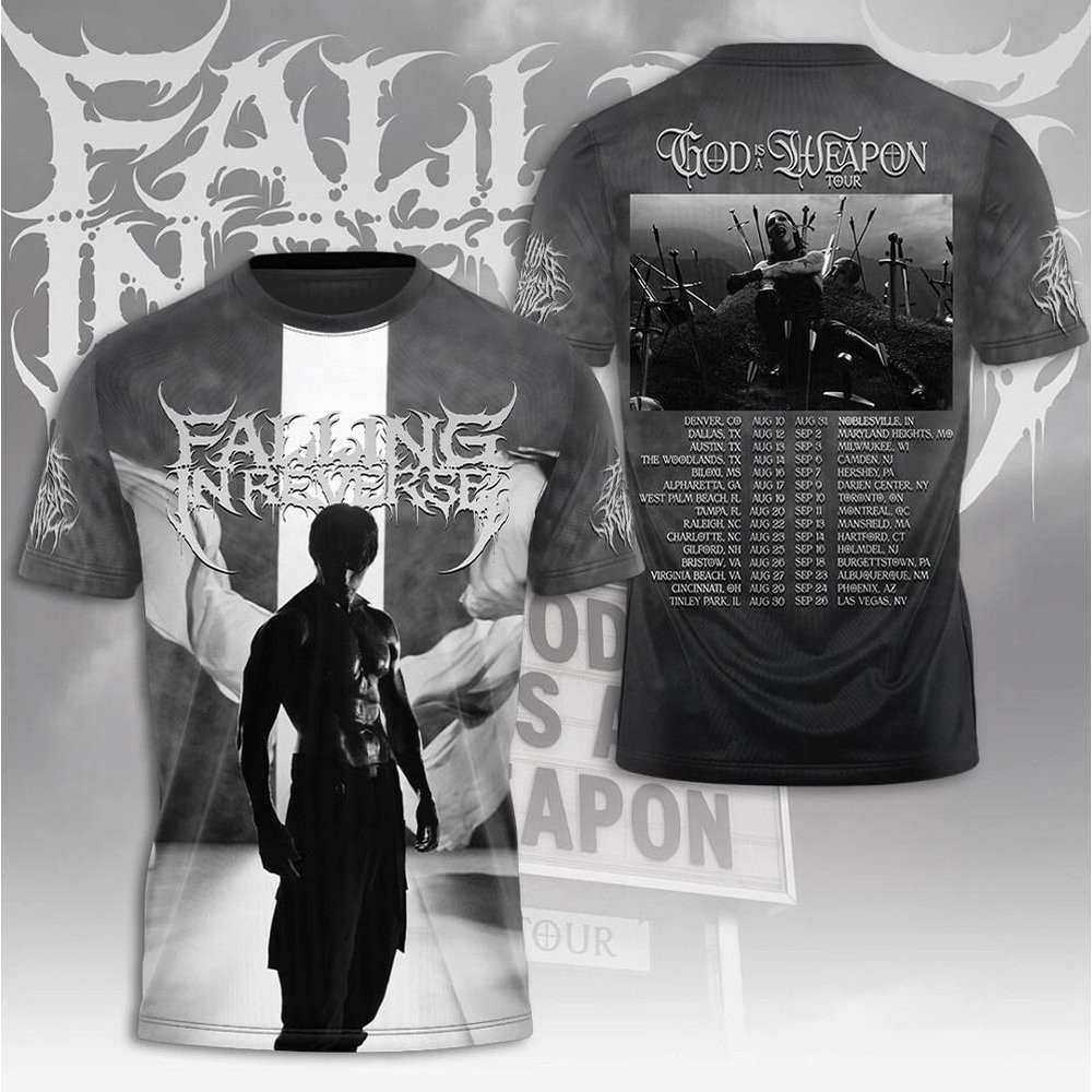 Falling In Reverse God Is A Weapon Tour 2025 T-Shirt Gifts For Husband