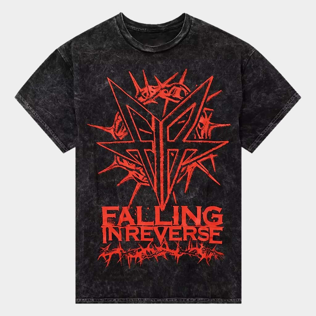 Falling In Reverse Merch Falling In Reverse Logo Wash T-Shirt Gifts For Rockers